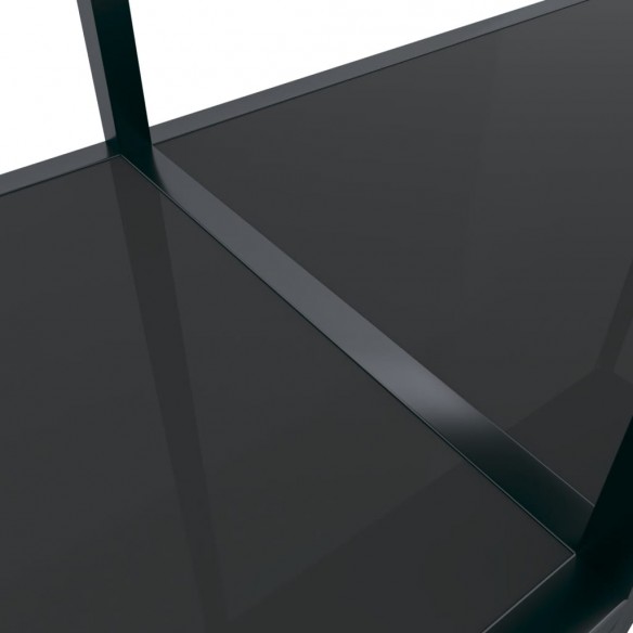 Table console Noir 180x35x75,5 cm Verre trempé