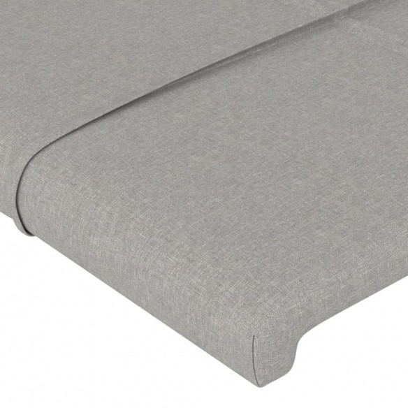 Tête de lit avec oreilles Gris clair 93x16x78/88 cm Tissu