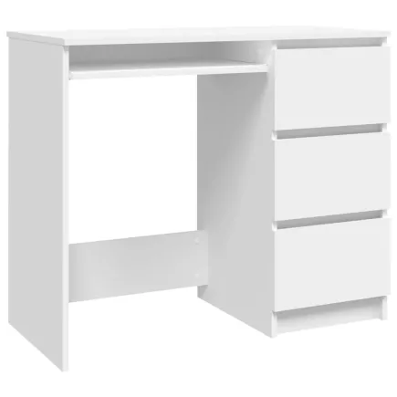 Bureau Blanc 90x45x76 cm Aggloméré 2