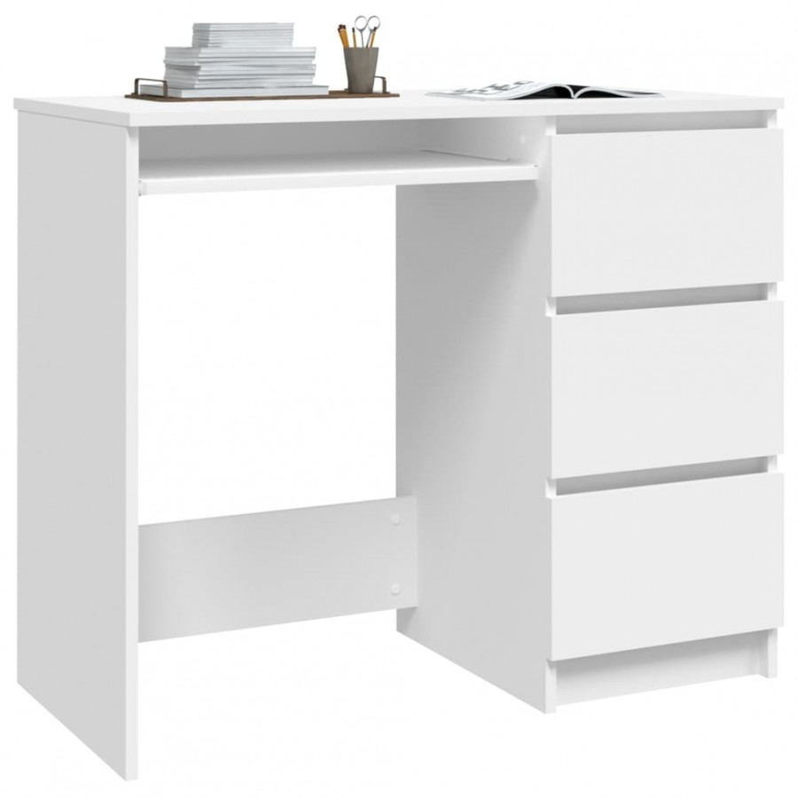 Bureau Blanc 90x45x76 cm Aggloméré Bureau Blanc 90x45x76 cm Aggloméré
