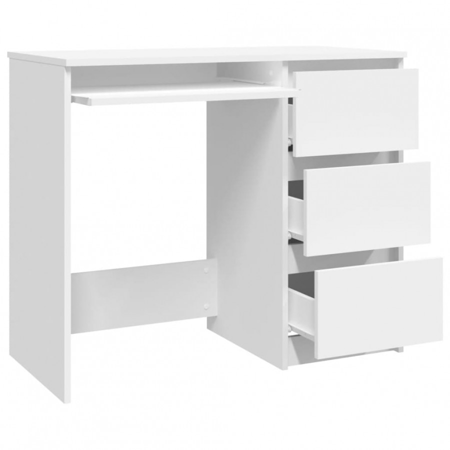 Bureau Blanc 90x45x76 cm Aggloméré Bureau Blanc 90x45x76 cm Aggloméré