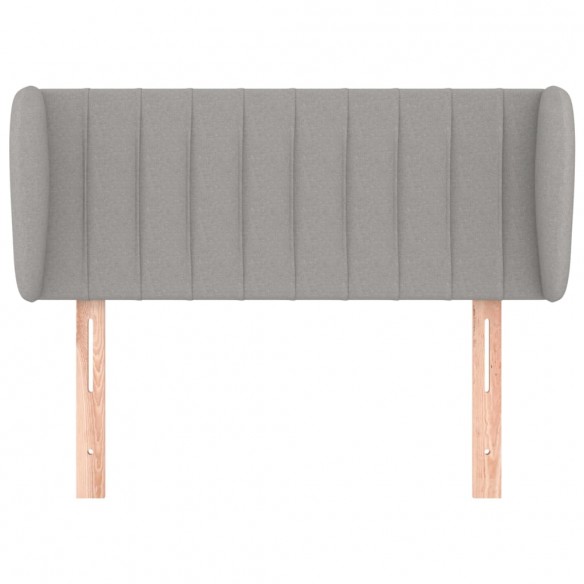 Tête de lit avec oreilles Gris clair 93x23x78/88 cm Tissu