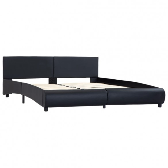 Cadre de lit Noir Similicuir 160 x 200 cm