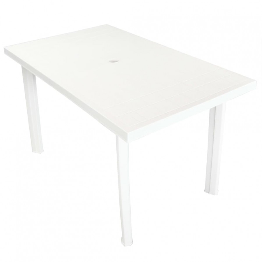 Table de jardin Blanc 126 x 76 x 72 cm Plastique