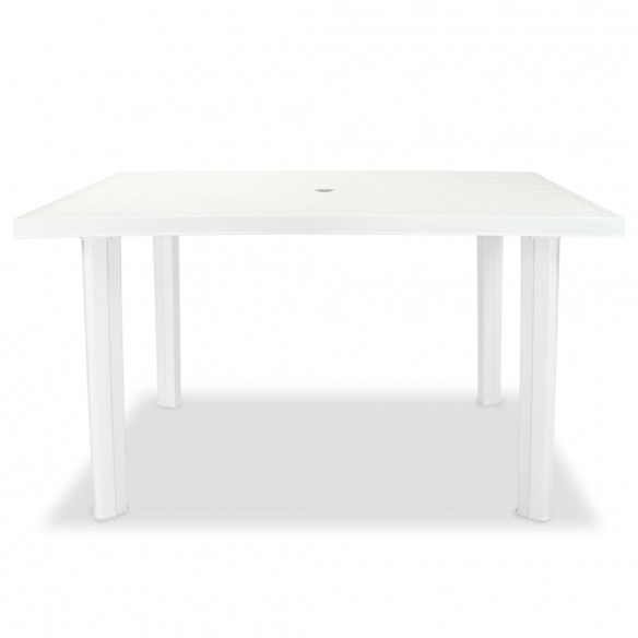 Table de jardin Blanc 126 x 76 x 72 cm Plastique