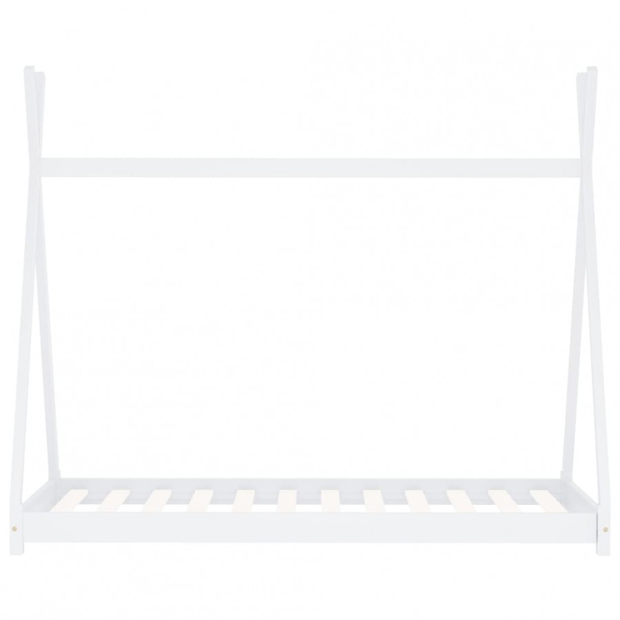 Lit d'enfant Blanc Bois de pin massif 80x160 cm Lit d'enfant Blanc Bois de pin massif 80x160 cm