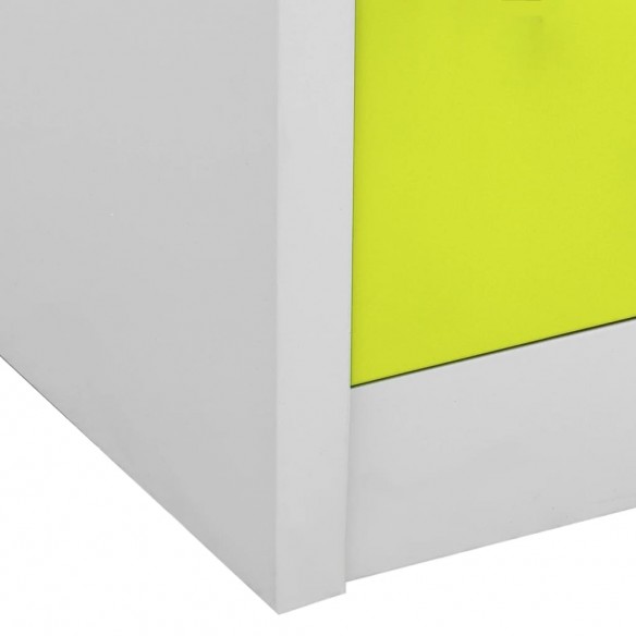 Armoire à casiers Gris clair et vert 90x45x92,5 cm Acier