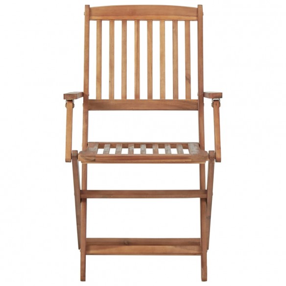 Chaises pliables de jardin 6 pcs avec coussins Bois d'acacia