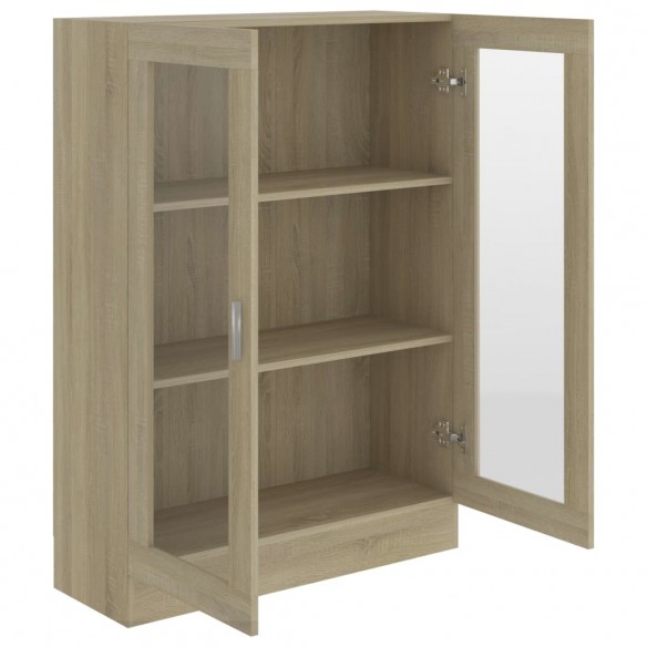 Armoire à vitrine Chêne sonoma 82,5x30,5x115 cm Aggloméré