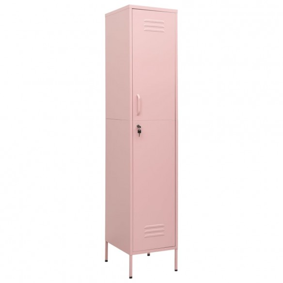 Armoire à casiers Rose 35x46x180 cm Acier