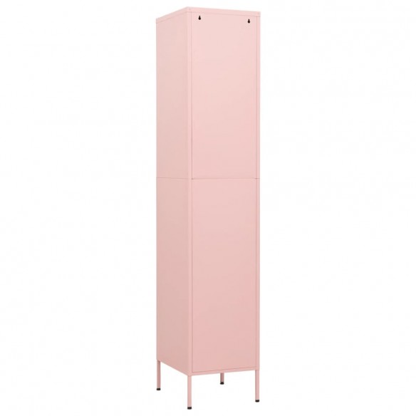 Armoire à casiers Rose 35x46x180 cm Acier