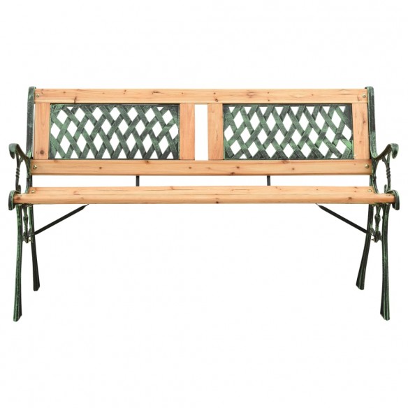 Banc de jardin 122 cm Fonte et bois de sapin massif