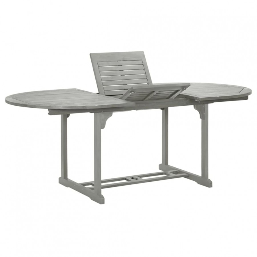 Table de jardin Gris 200x100x75 cm Bois d'acacia massif