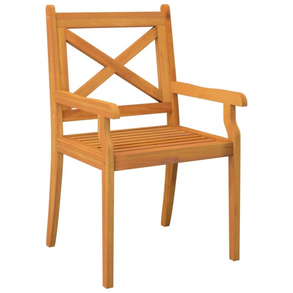 Chaises à dîner d'extérieur 4 pcs Bois d'acacia massif