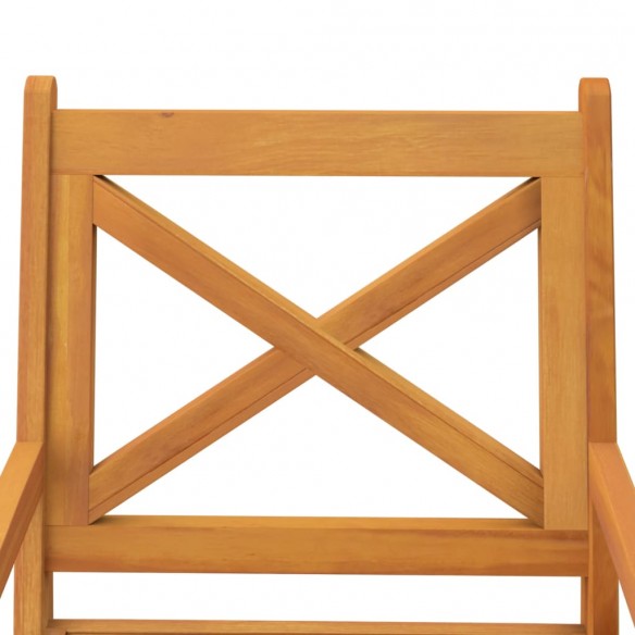 Chaises à dîner d'extérieur 2 pcs Bois d'acacia massif