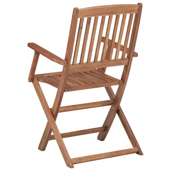 Chaises pliables d'extérieur 6 pcs Bois d'acacia solide