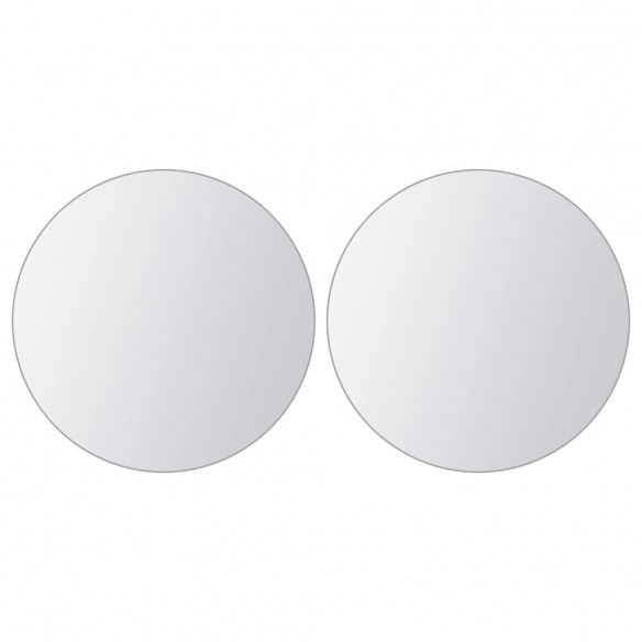 Carreaux de miroir 16 pcs Rond Verre