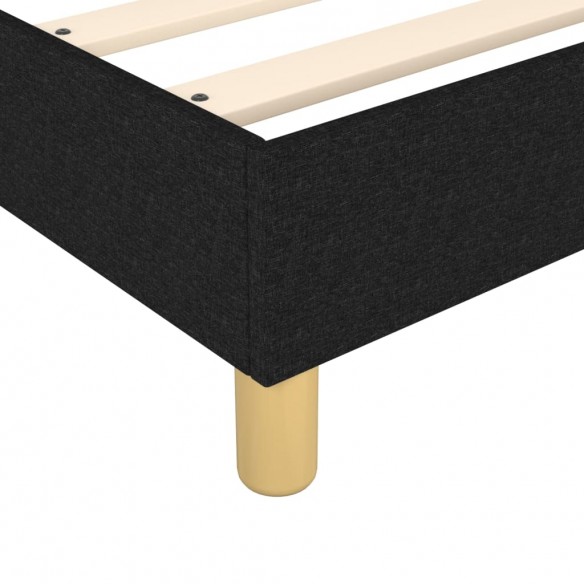 Cadre de lit avec matelas Noir 200x200 cm Tissu