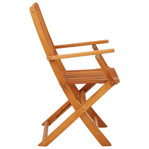 Chaises de jardin pliables 4 pcs Bois d'eucalyptus massif