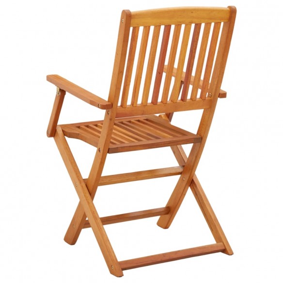 Chaises de jardin pliables 4 pcs Bois d'eucalyptus massif