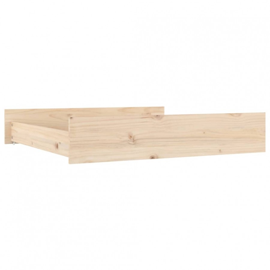 Tiroirs de lit 2 pcs bois de pin massif Tiroirs de lit 2 pcs bois de pin massif