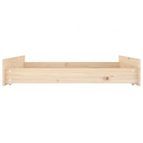Tiroirs de lit 2 pcs bois de pin massif