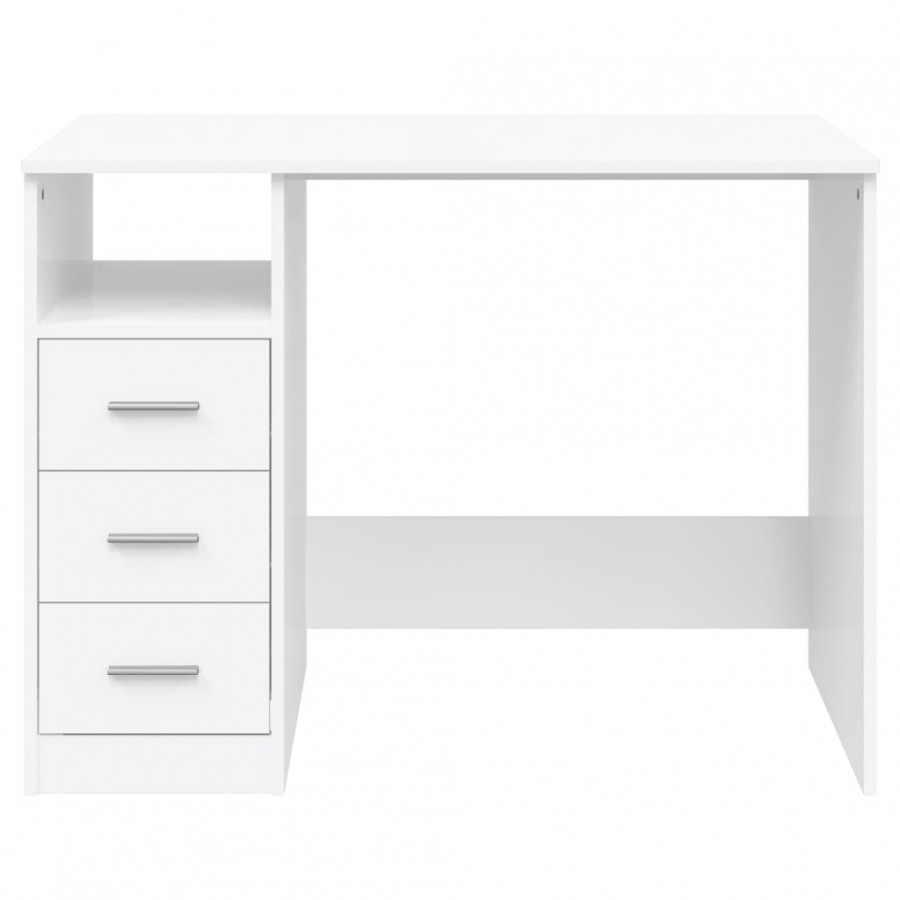 Bureau avec tiroirs Blanc 102x50x76 cm 