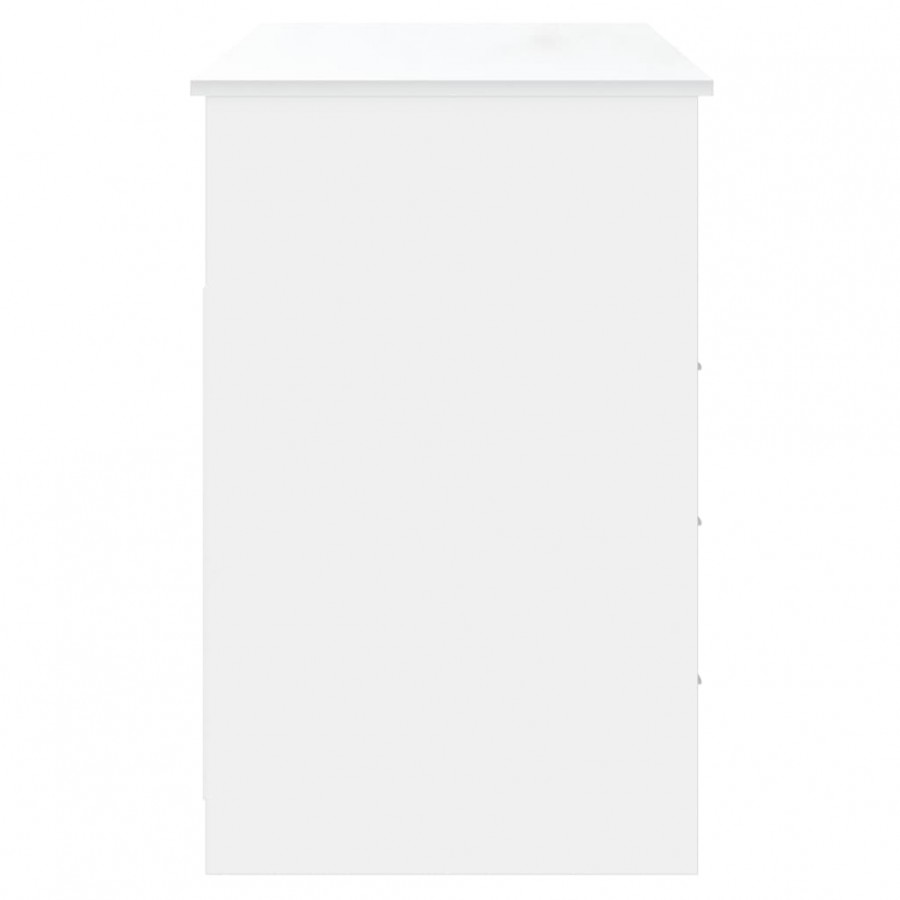 Bureau avec tiroirs Blanc 102x50x76 cm 