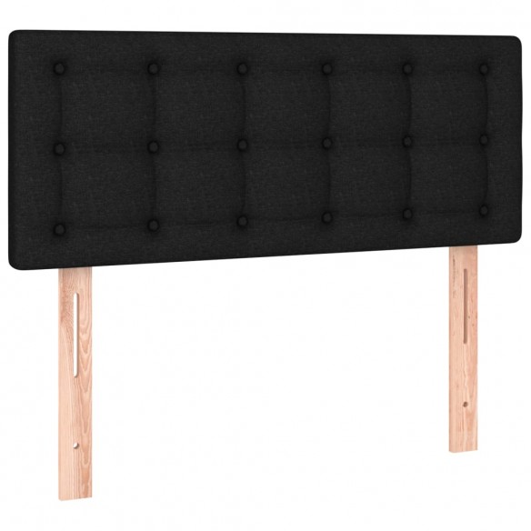 Cadre de lit avec matelas Noir 120x200 cm Tissu