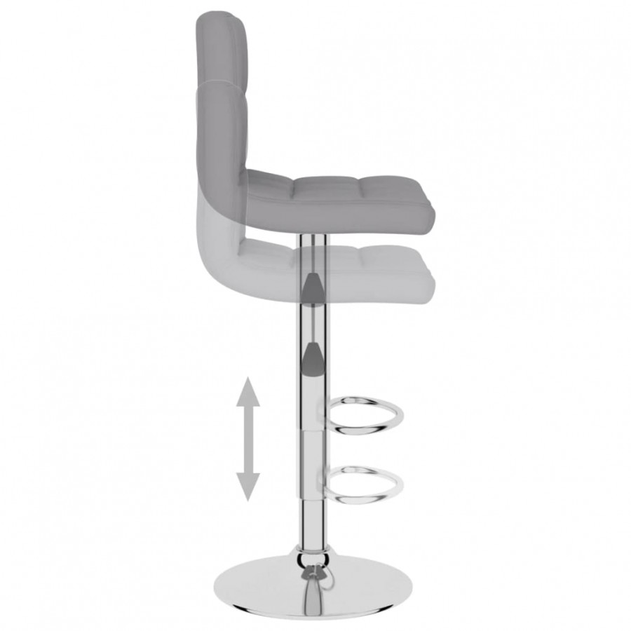 Tabourets de bar lot de 2 gris clair tissu Tabourets de bar lot de 2 gris clair tissu