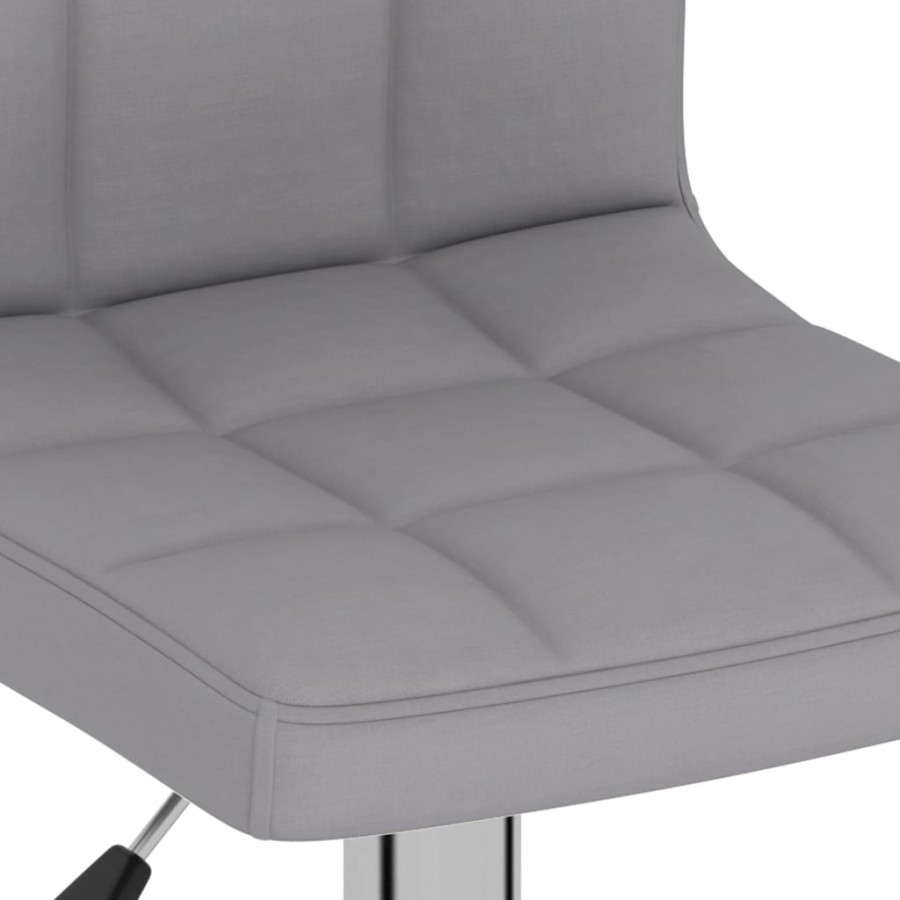 Tabourets de bar lot de 2 gris clair tissu Tabourets de bar lot de 2 gris clair tissu