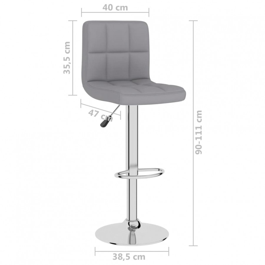 Tabourets de bar lot de 2 gris clair tissu Tabourets de bar lot de 2 gris clair tissu