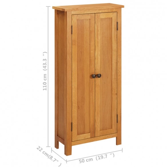 Armoire de rangement 50x22x110 cm Bois de chêne massif