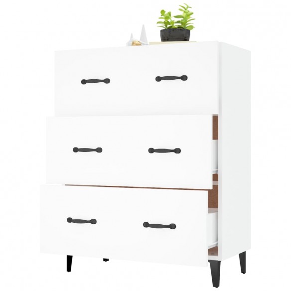 Buffet blanc 69,5x34x90 cm bois d'ingénierie