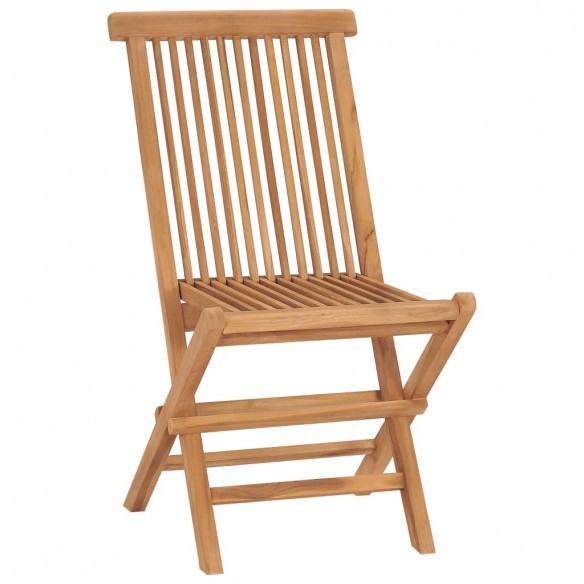 Chaises de jardin pliables 4 pcs Bois de teck massif