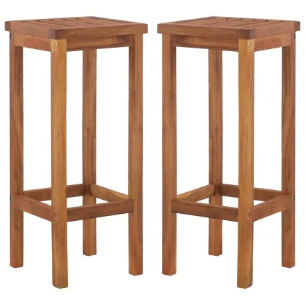 Tabourets de bar lot de 2 bois d'acacia massif