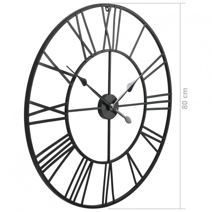 Horloge murale vintage avec mouvement à quartz Métal 80 cm XXL Horloge murale vintage avec mouvement à quartz Métal 80 cm XXL