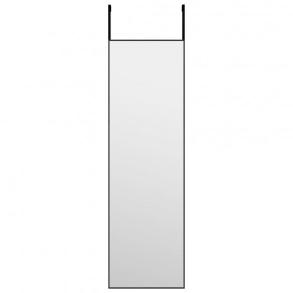 Miroir de porte Noir 30x100 cm Verre et aluminium