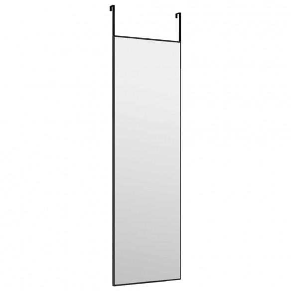 Miroir de porte Noir 30x100 cm Verre et aluminium