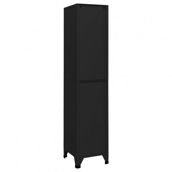 Armoire à casiers Noir 38x40x180 cm Acier