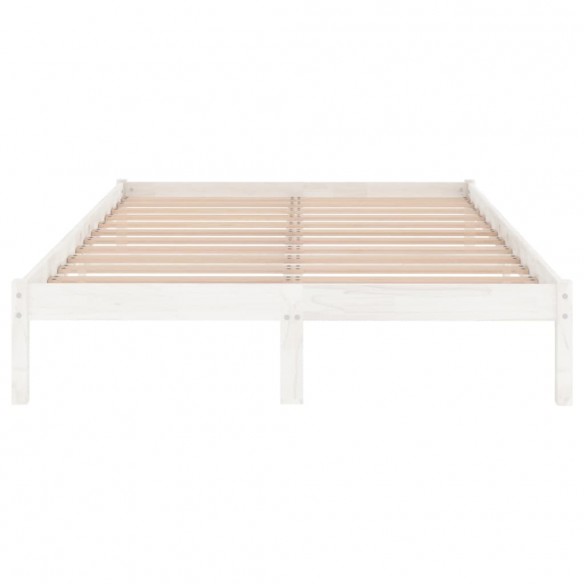 Cadre de lit Blanc Bois de pin massif 200x200 cm