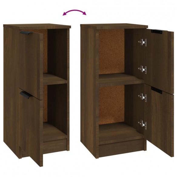 Buffets 2 pcs Chêne marron 30x30x70 cm Bois d'ingénierie