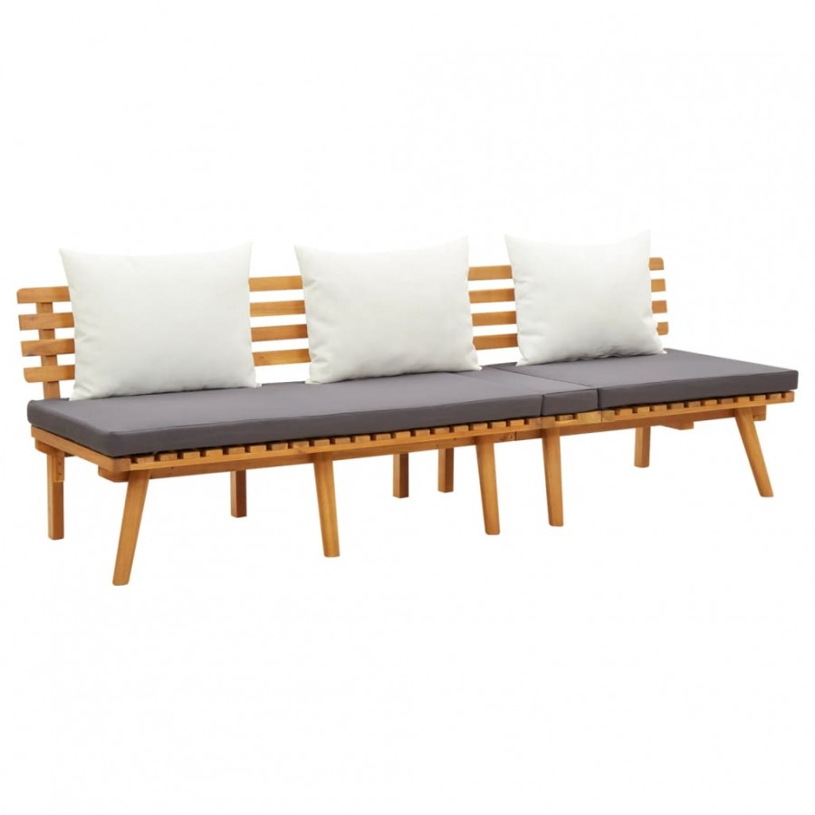 Lit de repos de jardin 200x65 cm Bois d'acacia solide