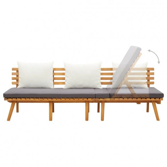 Lit de repos de jardin 200x65 cm Bois d'acacia solide