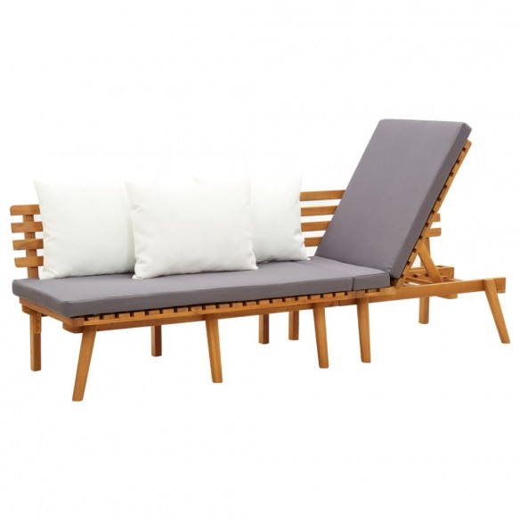 Lit de repos de jardin 200x65 cm Bois d'acacia solide