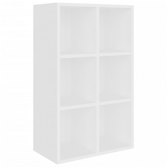 Bibliothèque/Buffet blanc 66x30x98 cm bois d'ingénierie