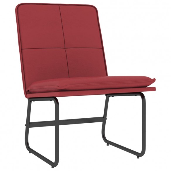 Chaise longue Rouge bordeaux 54x75x76 cm Similicuir