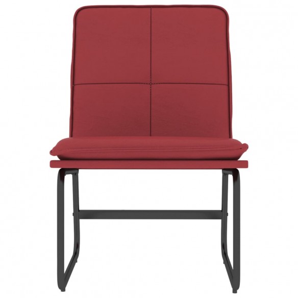 Chaise longue Rouge bordeaux 54x75x76 cm Similicuir