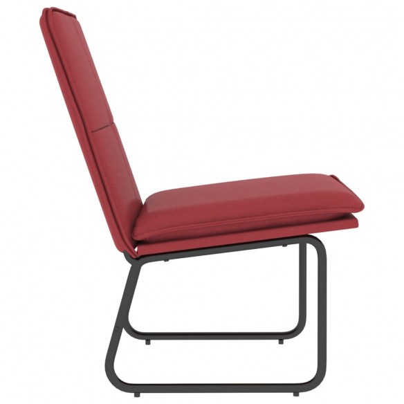 Chaise longue Rouge bordeaux 54x75x76 cm Similicuir
