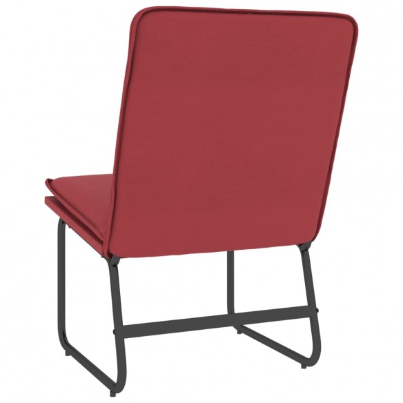 Chaise longue Rouge bordeaux 54x75x76 cm Similicuir